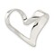 Sterling Silver Heart Slide Pendant Charm Jewelry 25mm x 27mm